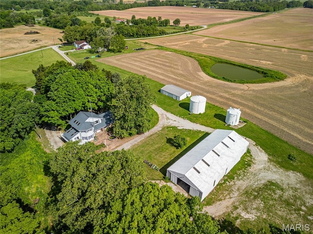634 N 200th St, Vandalia, IL 62471 - overview of rural landscape featuring a large body of water