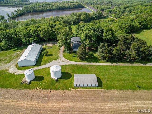 634 N 200th St, Vandalia, IL 62471 - drone / aerial view of a large body of water and a forest