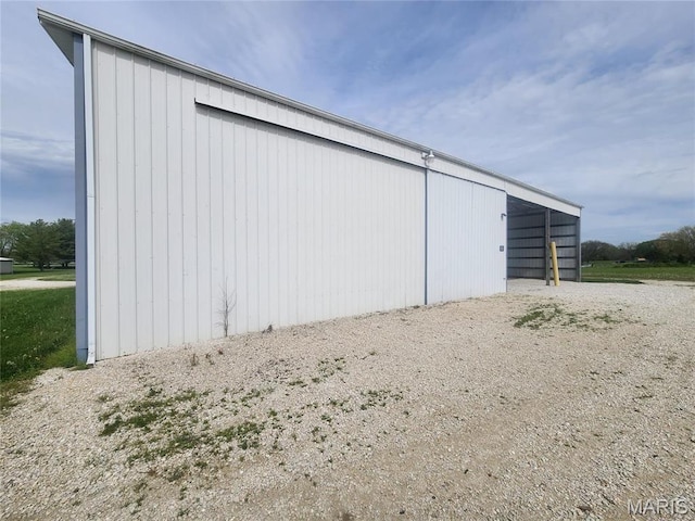 view of pole building