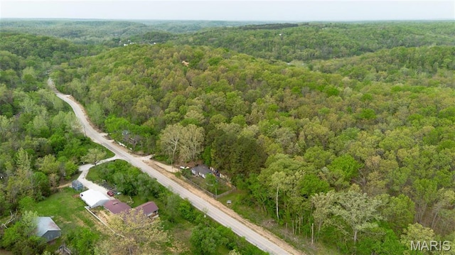 631 State Route T, Newburg, MO 65550 - aerial view of property and surrounding area with a heavily wooded area