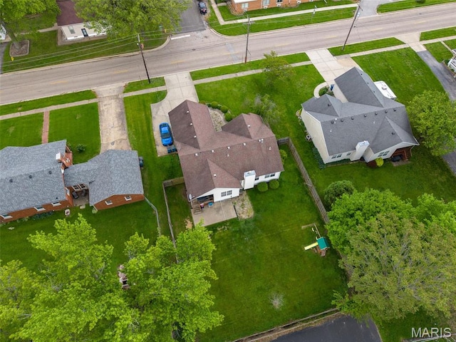 aerial view of residential area