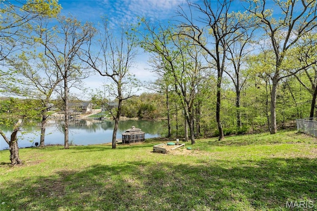 1211 Napoleon Dr, Bonne Terre, MO 63628 - view of yard featuring a water view