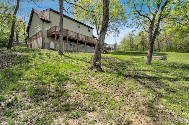 1211 Napoleon Dr, Bonne Terre, MO 63628 - view of yard with a deck
