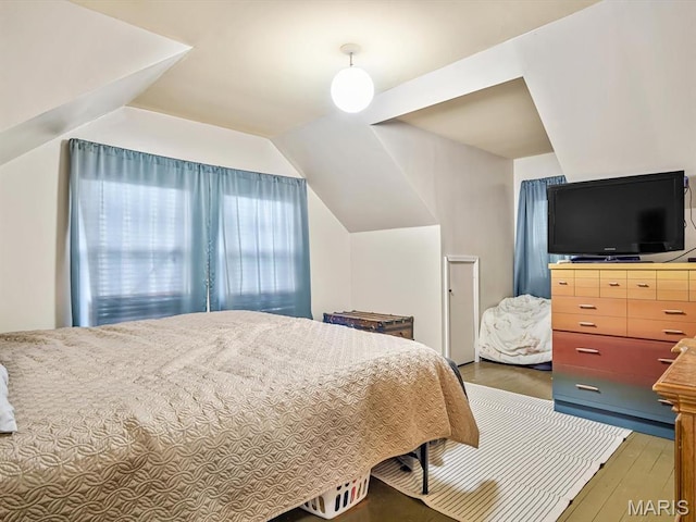 126 Sunset Ave, Collinsville, IL 62234 - bedroom with wood finished floors and lofted ceiling