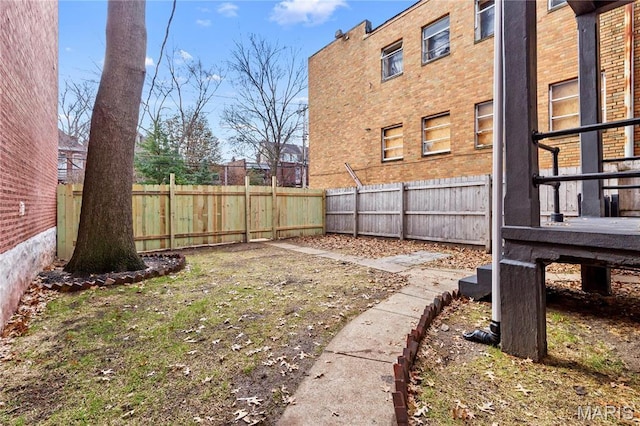 view of fenced backyard