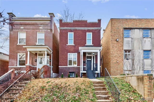 multi unit property with brick siding