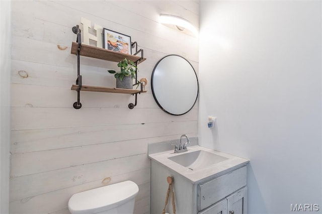176 Carter 205, Van Buren, MO 63965 - half bath with toilet, vanity, and wood walls