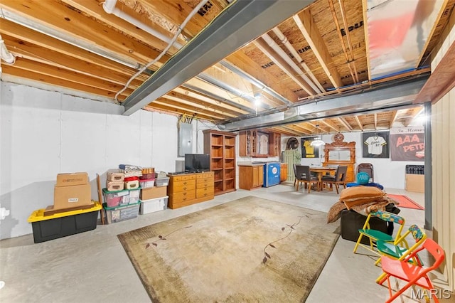 235 River Bluff Ct, Troy, MO 63379 - unfinished basement with electric panel