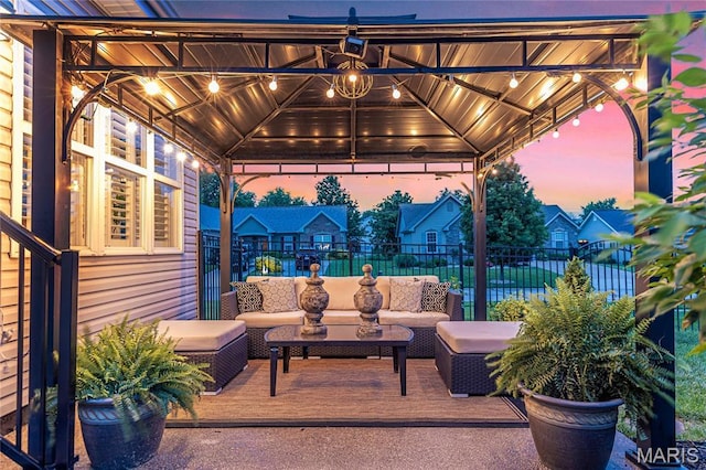 2 Pearview Ct, Saint Peters, MO 63376 - view of patio / terrace with a gazebo and an outdoor living space