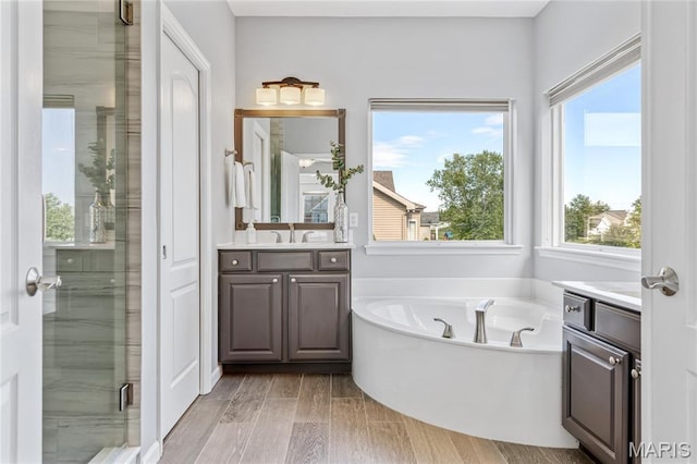 2 Pearview Ct, Saint Peters, MO 63376 - full bath with vanity, a stall shower, and a garden tub