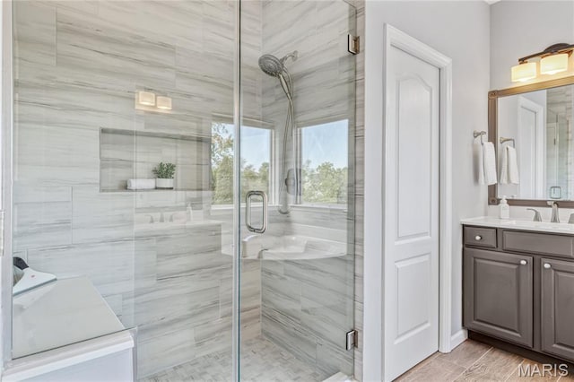 2 Pearview Ct, Saint Peters, MO 63376 - full bathroom with vanity and a shower stall