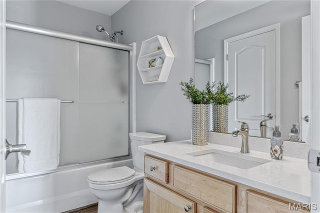 2 Pearview Ct, Saint Peters, MO 63376 - full bathroom featuring vanity, combined bath / shower with glass door, and toilet