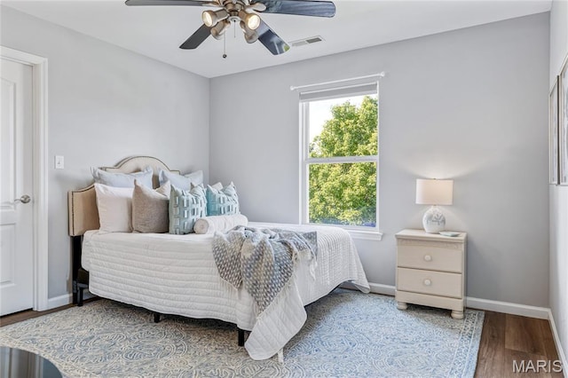 2 Pearview Ct, Saint Peters, MO 63376 - bedroom featuring wood finished floors, baseboards, and a ceiling fan