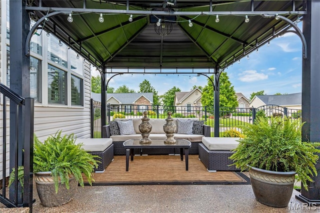 2 Pearview Ct, Saint Peters, MO 63376 - view of patio / terrace featuring a gazebo, an outdoor hangout area, and a deck
