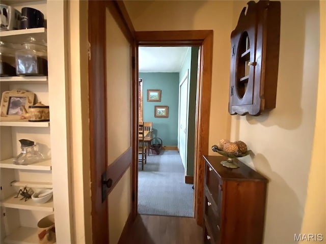 104 E 12th St, Hermann, MO 65041 - hallway featuring wood finished floors