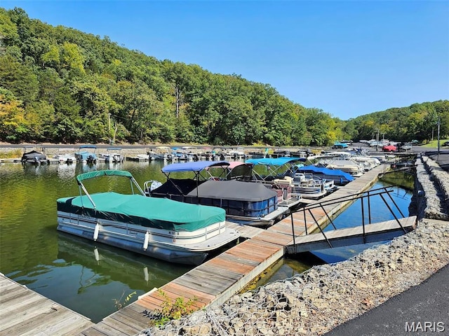 2025 Moat Ln Unit 1513, Marthasville, MO 63357 - dock area with a wooded view and a water view