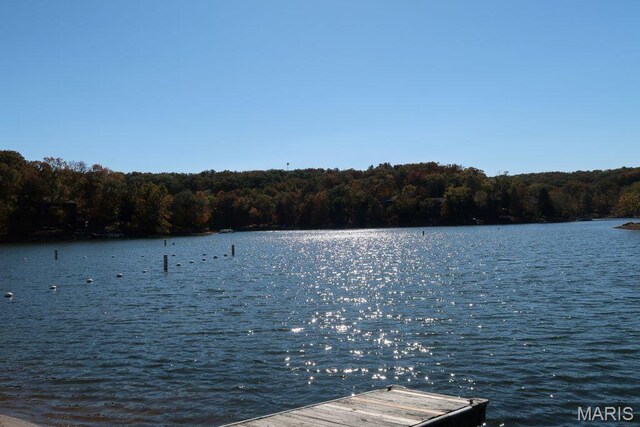 2025 Moat Ln Unit 1513, Marthasville, MO 63357 - dock featuring a water view and a wooded view