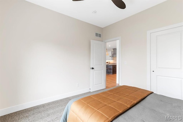 2217 Valleyview Dr, Barnhart, MO 63012 - bedroom featuring carpet flooring, baseboards, and ceiling fan