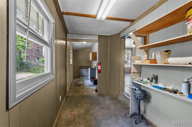 63 N Hanover St, Cape Girardeau, MO 63701 - hallway featuring plenty of natural light and concrete floors