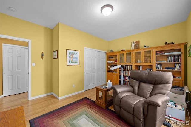 1674 Lakepointe Estates Dr, Ofallon, IL 62269 - sitting room with light wood-style flooring and baseboards