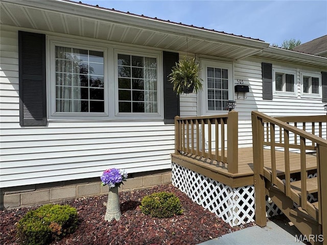503 Frankford Rd, Louisiana, MO 63353 - view of wooden terrace