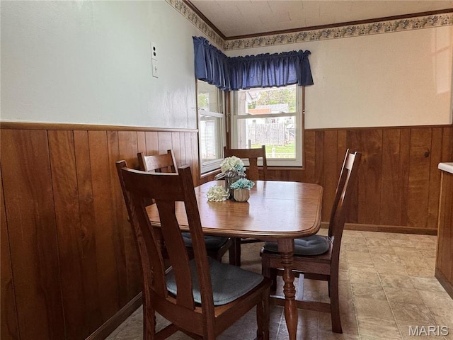 503 Frankford Rd, Louisiana, MO 63353 - dining space with wooden walls and wainscoting