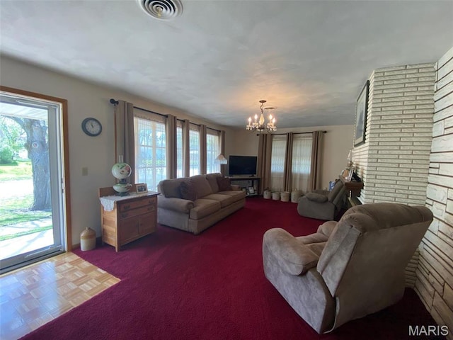 123 S Oak St, Nokomis, IL 62075 - living room with a chandelier