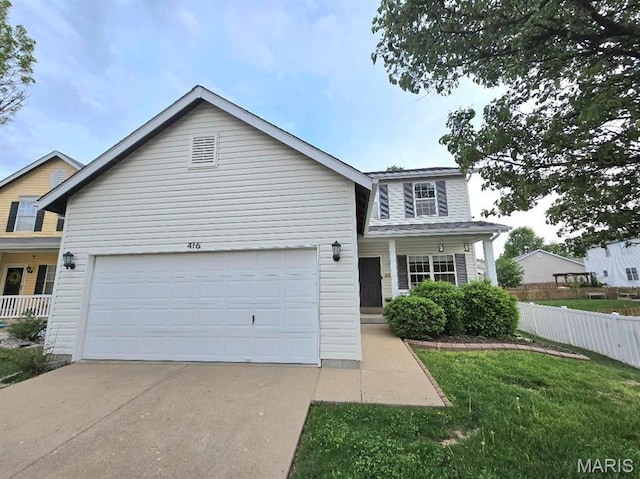 416 Briarchase Pl, Lake St Louis, MO 63367 - traditional-style home featuring concrete driveway, an attached garage, and fence