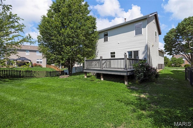 416 Briarchase Pl, Lake St Louis, MO 63367 - rear view of property featuring a deck and central air condition unit