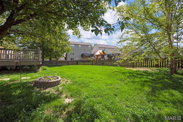 416 Briarchase Pl, Lake St Louis, MO 63367 - view of yard with an outdoor fire pit