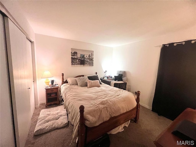 bedroom with carpet flooring