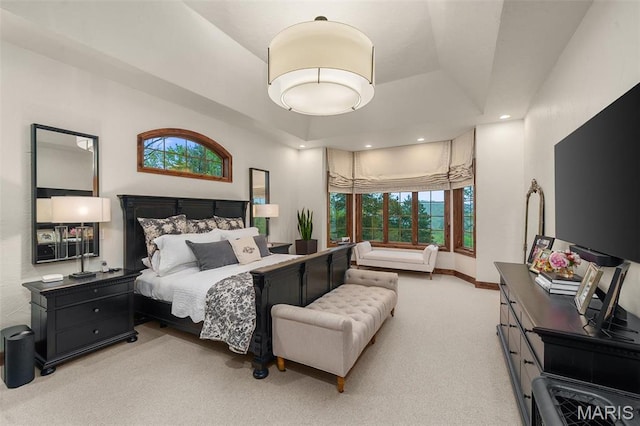544 Quail Ridge Ln, Saint Albans, MO 63073 - bedroom featuring a tray ceiling, carpet floors, and baseboards