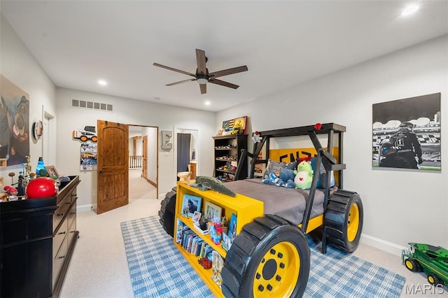 544 Quail Ridge Ln, Saint Albans, MO 63073 - bedroom featuring carpet, recessed lighting, baseboards, and ceiling fan