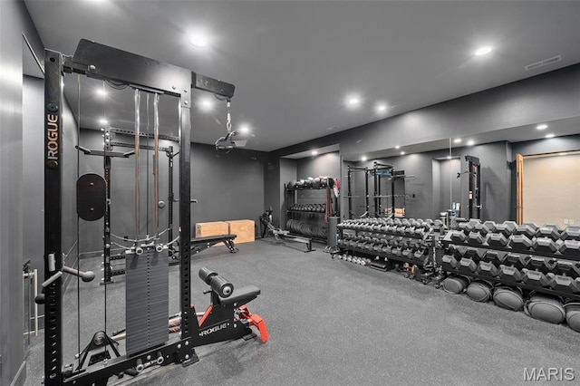 544 Quail Ridge Ln, Saint Albans, MO 63073 - workout area featuring recessed lighting