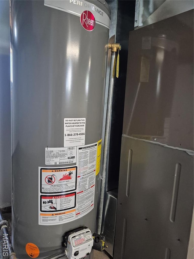 3308 Kendall Ave, Alton, IL 62002 - utility room with water heater and heating unit