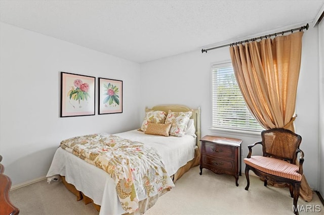 889 Almond Hill Ct, Manchester, MO 63021 - bedroom with light carpet, baseboards, and a textured ceiling