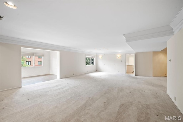 303 N Meramec Ave Unit 202, Saint Louis, MO 63105 - empty room featuring ornamental molding, carpet, and baseboards