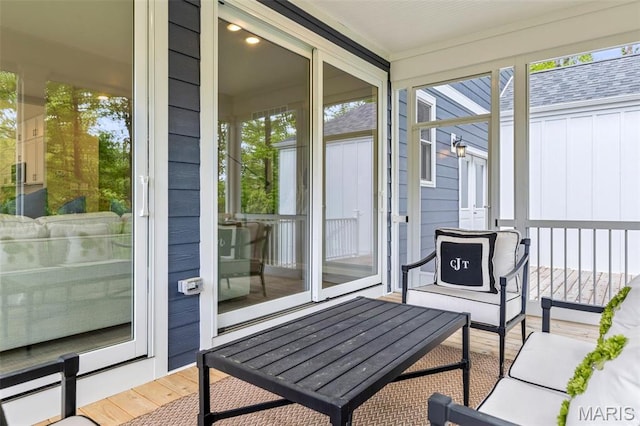 sunroom with healthy amount of natural light