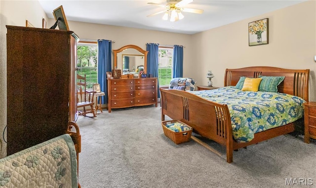 1302 Walnut St, Jerseyville, IL 62052 - bedroom featuring carpet flooring and ceiling fan