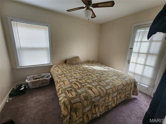 3409 Saint Gregory Ln, Saint Ann, MO 63074 - carpeted bedroom featuring ceiling fan