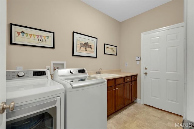 341 Brunhaven Ct, Chesterfield, MO 63017 - laundry room featuring washing machine and dryer and cabinet space