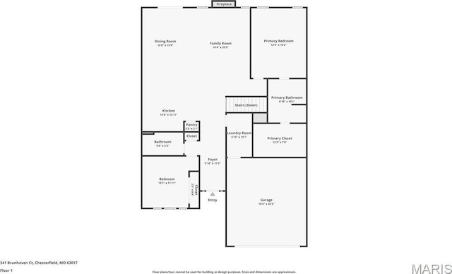 341 Brunhaven Ct, Chesterfield, MO 63017 - view of home floor plan