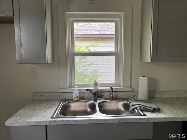 1014 E Broadway, Centralia, IL 62801 - kitchen view of light countertops and gray cabinets