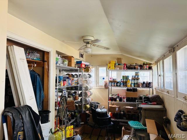 206 1st St, Steelville, MO 65565 - storage room with a ceiling fan