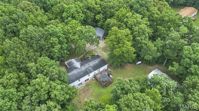 3870 Wilkinson Rd, De Soto, MO 63020 - aerial view of property and surrounding area featuring a forest