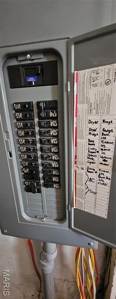utility room with electric panel