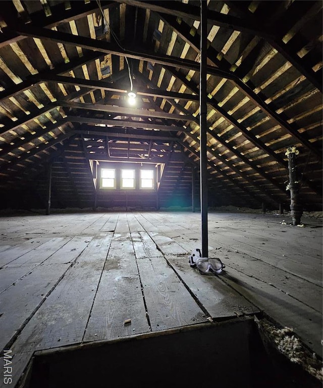 view of attic