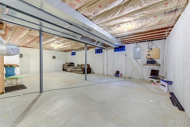 904 Indian Rock Ct, Wentzville, MO 63385 - unfinished basement with electric panel
