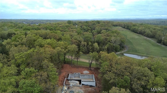 9635 Duffer Dr, Hillsboro, MO 63050 - drone / aerial view of a heavily wooded area and a nearby body of water