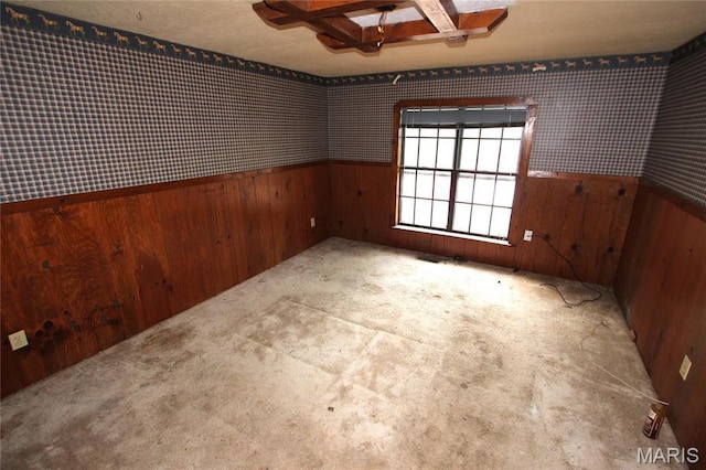 9434 Joan Ct, Bonne Terre, MO 63628 - spare room featuring wooden walls and a wainscoted wall